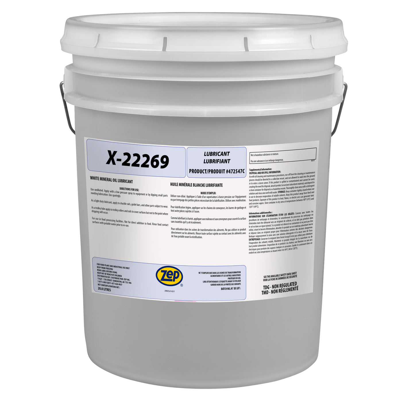 X-22269 - 20 Litres Zep Canada X-22269 - 20 Litres Zep Canada